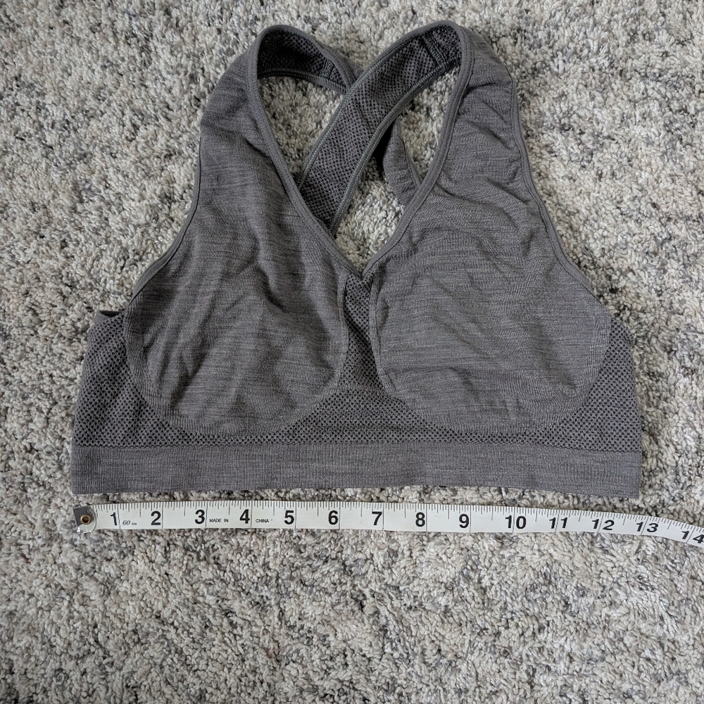 Ibex Wool Blend Criss Cross Sports Bra - Picture 2 of 5